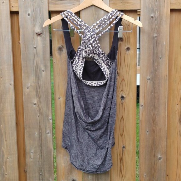 Lululemon Built in Bra Tank Size 4 Cheetah Print Bra - Picture 2 of 4